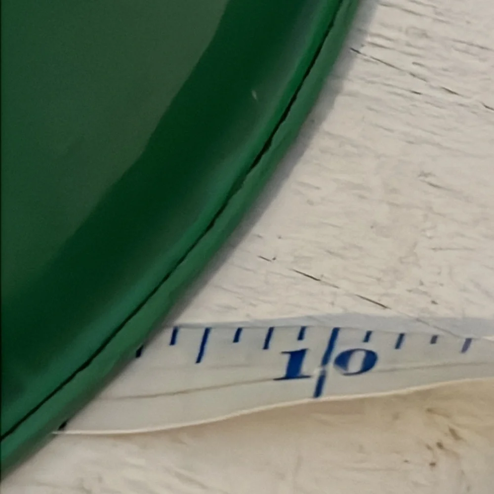 Vintage green enamel enamelware mixing bowl large 10” diameter